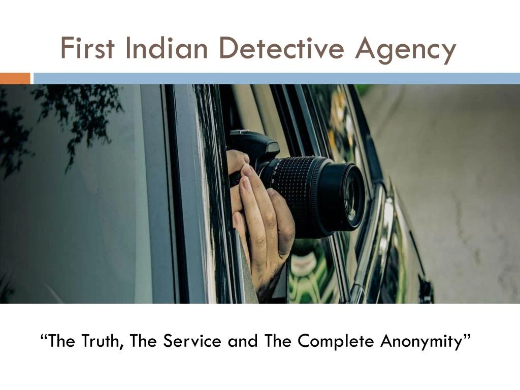 first indian detective agency