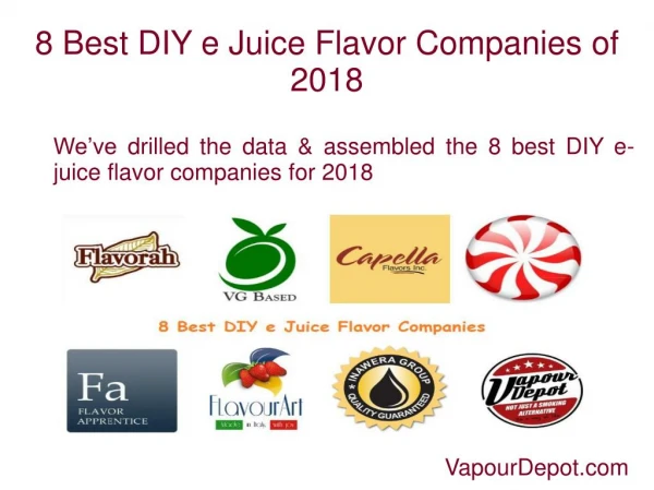 8 Best DIY e Juice Flavor Companies of 2018