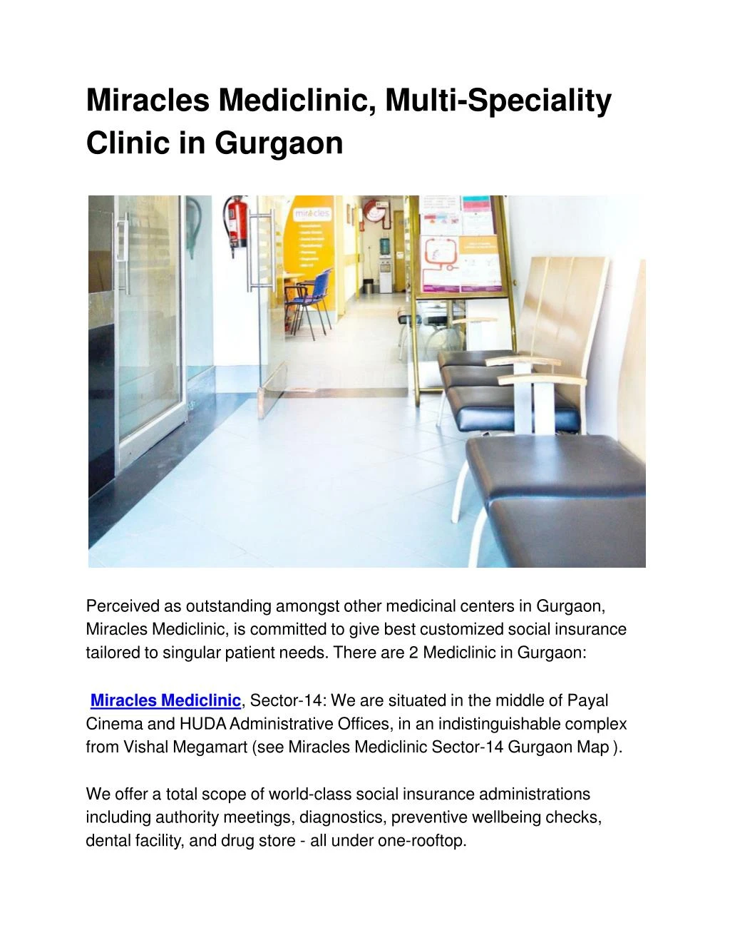 miracles mediclinic multi speciality clinic in gurgaon