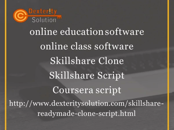 Skillshare Clone - Skillshare Script | Coursera script | online education software | online class software