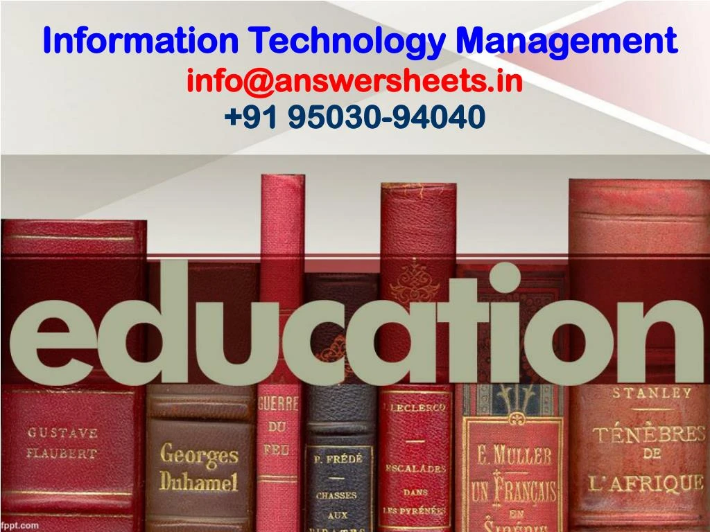 information technology management info@answersheets in 91 95030 94040