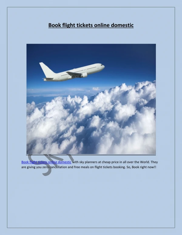 book flight tickets online domestic