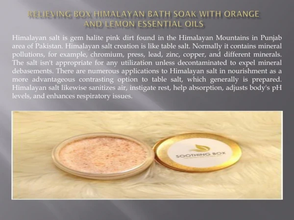 3. Relieving Box Himalayan Bath Soak with Orange