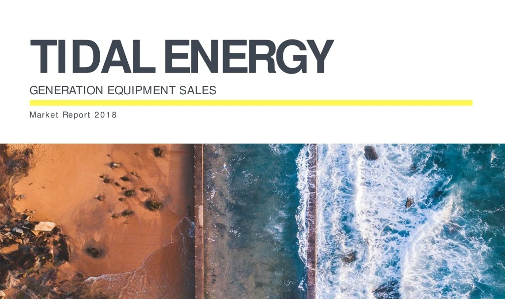 tidal energy generation equipment sales