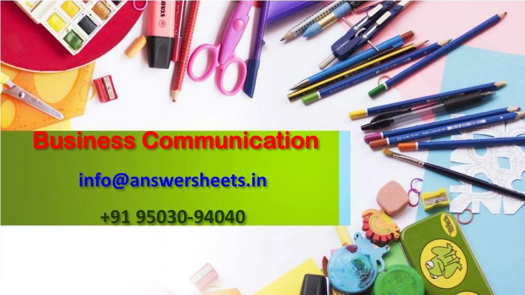 business communication info@answersheets in 91 95030 94040