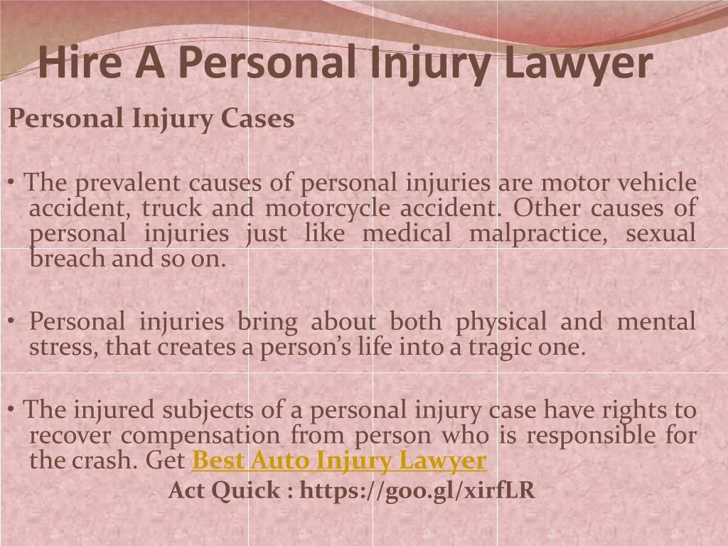 hire a personal injury lawyer