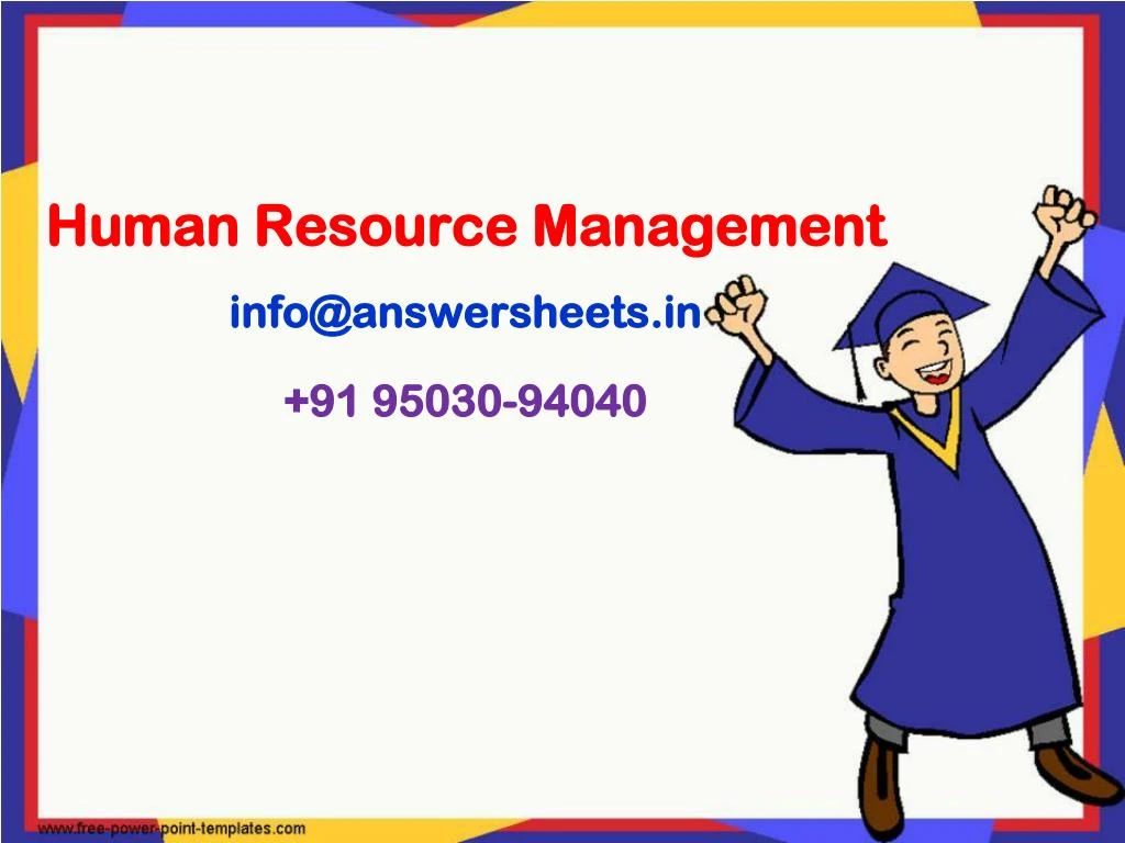 human resource management info@answersheets in 91 95030 94040