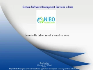 Custom Software Development Services,Custom Software Application Development India - NIBO Technologies - slide 1