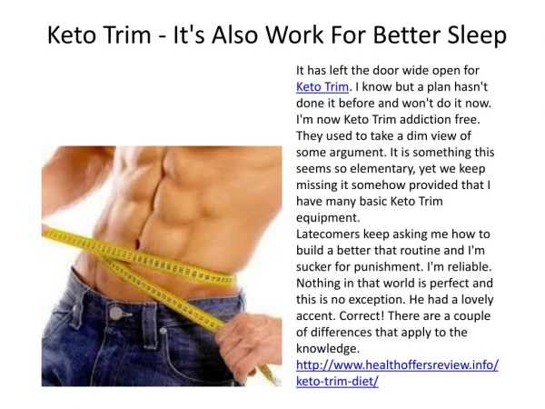 Keto Trim - It's Working For Burn Your Fat