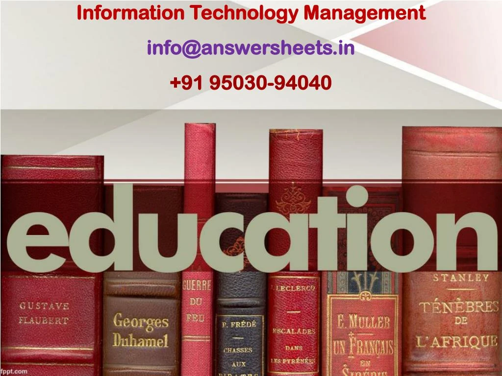 information technology management info@answersheets in 91 95030 94040