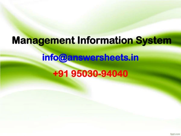 management information system info@answersheets in 91 95030 94040