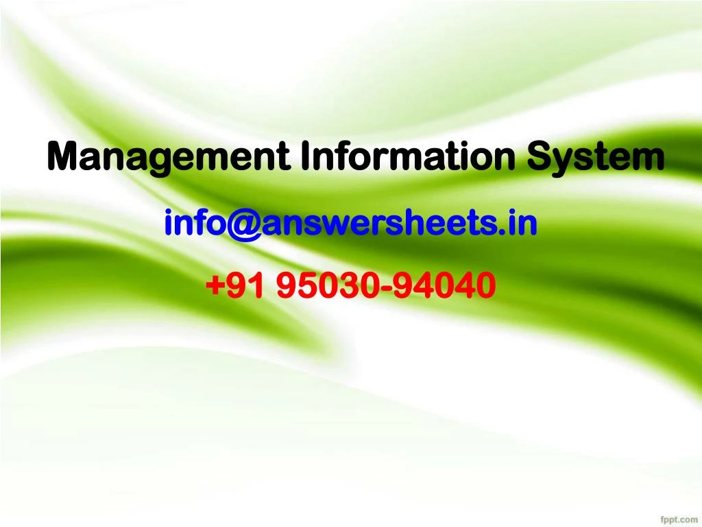 management information system info@answersheets in 91 95030 94040