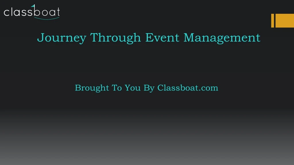 journey through event management