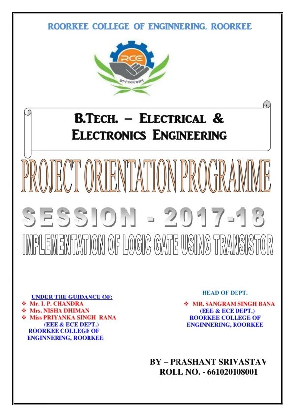 Project on Orientation Programme