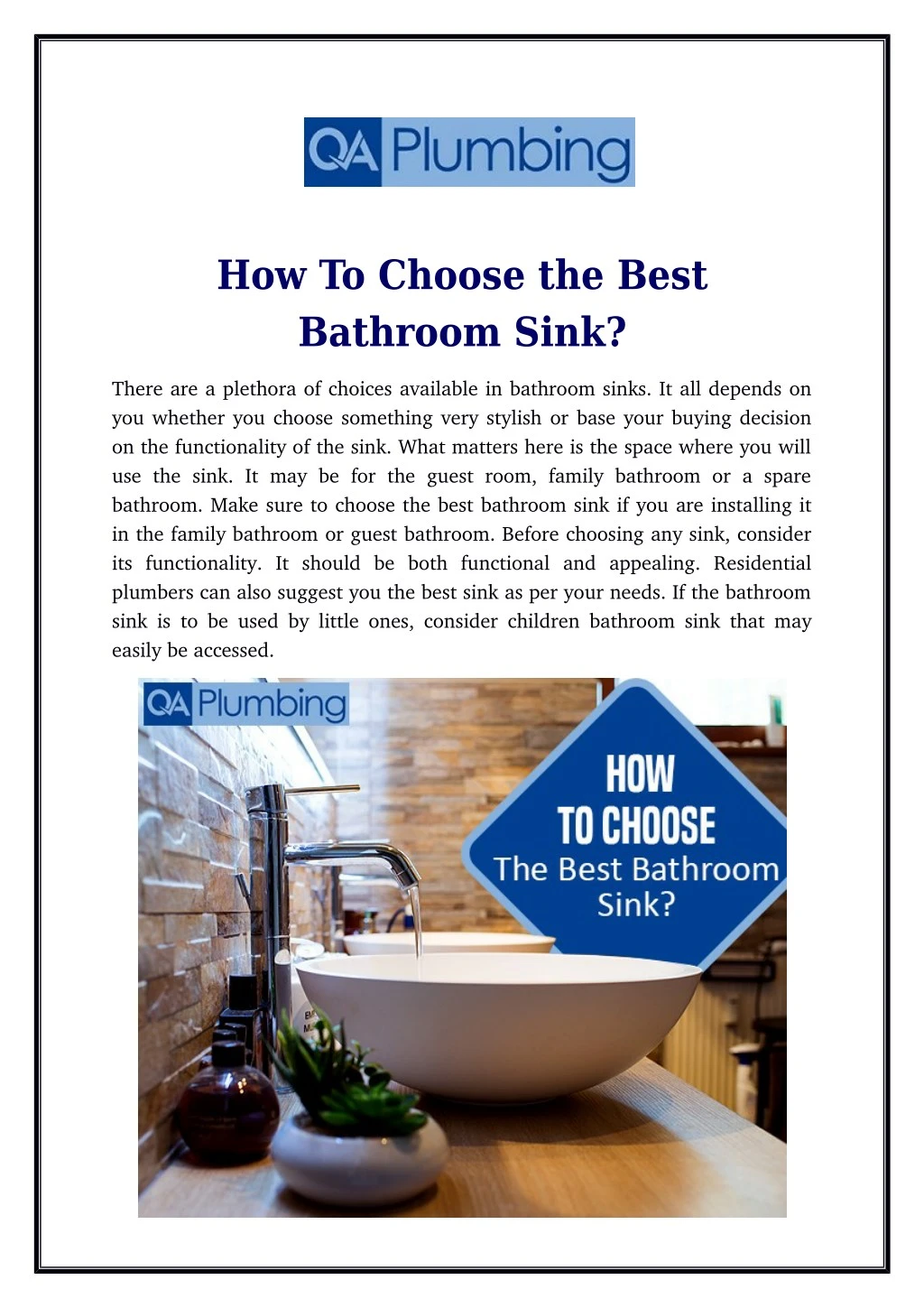 how to choose the best bathroom sink