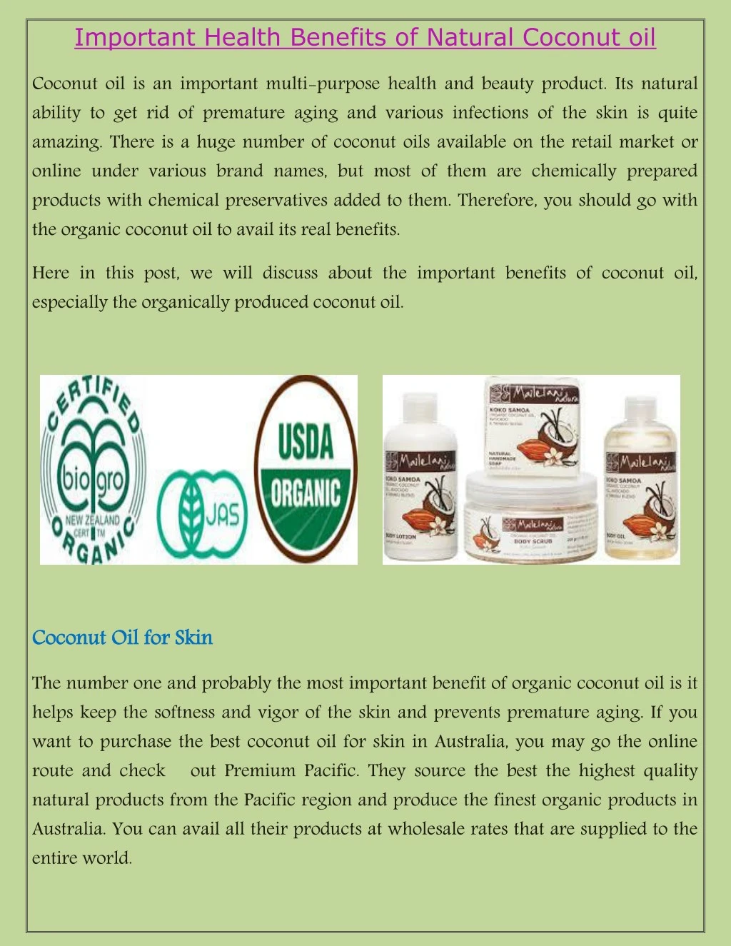 important health benefits of natural coconut oil