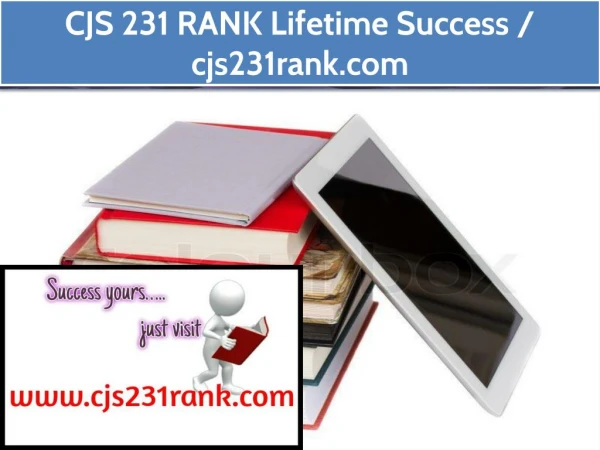 CJS 231 RANK Lifetime Success / cjs231rank.com