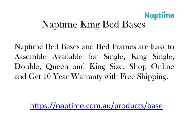 Naptime Double Bed Base