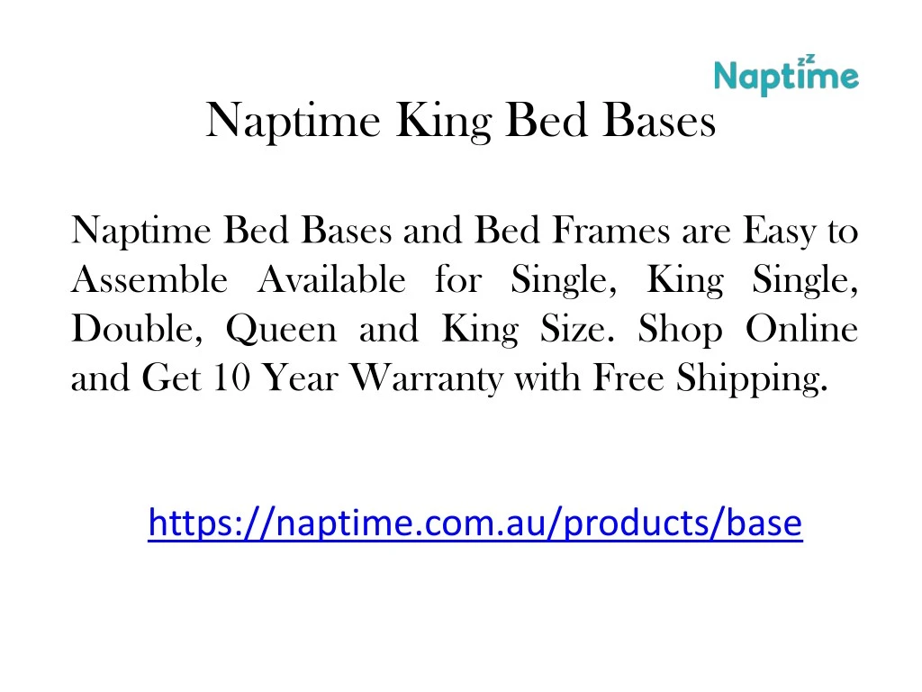 naptime king bed bases