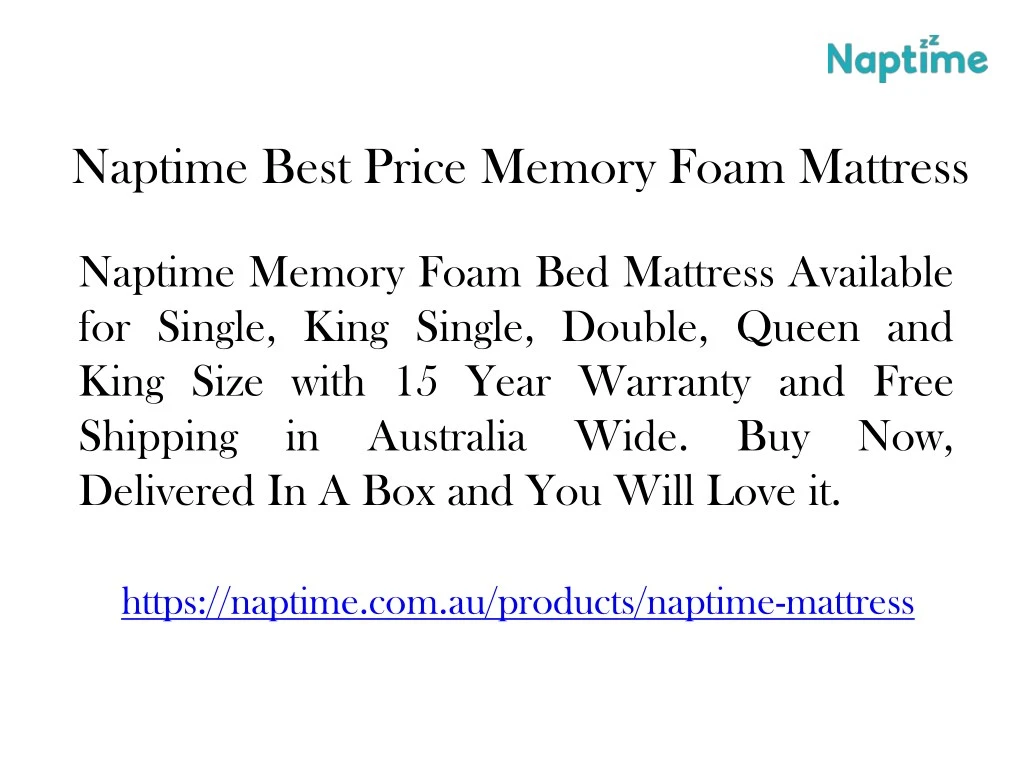 naptime best price memory foam mattress