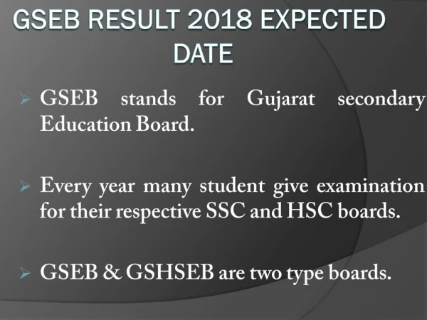 GSEB HSC result 2018