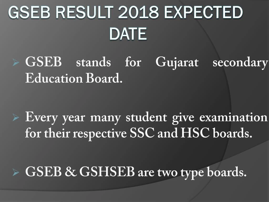 gseb result 2018 expected d ate
