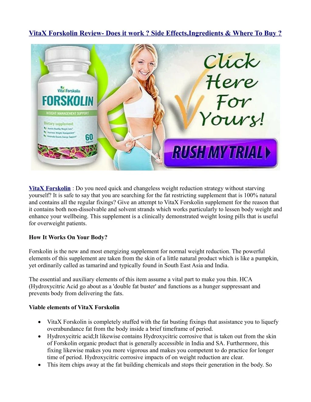 vitax forskolin review does it work side effects