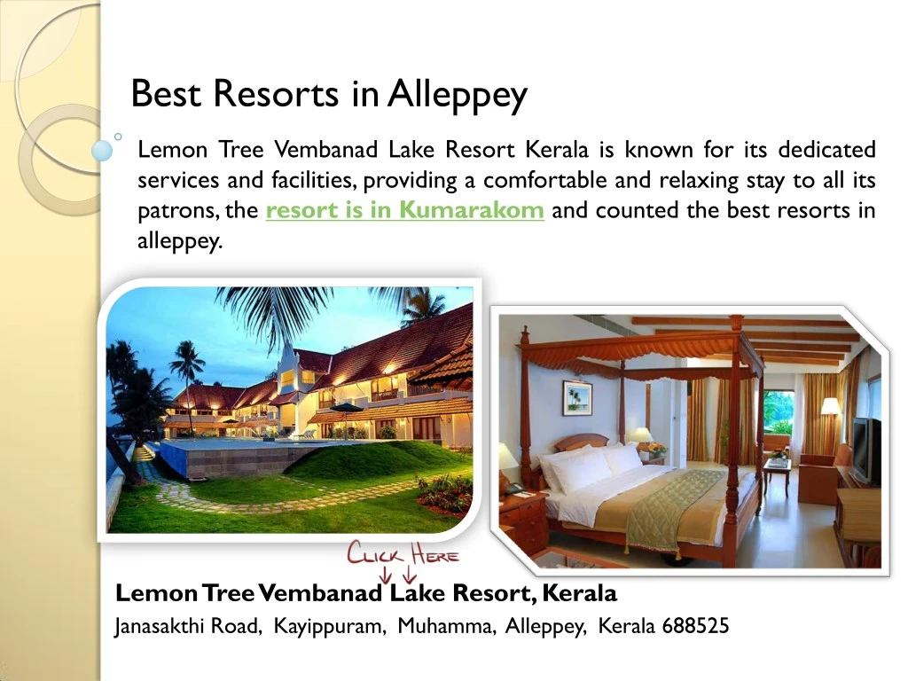 best resorts in alleppey