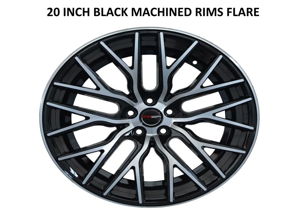 20 inch black machined rims flare