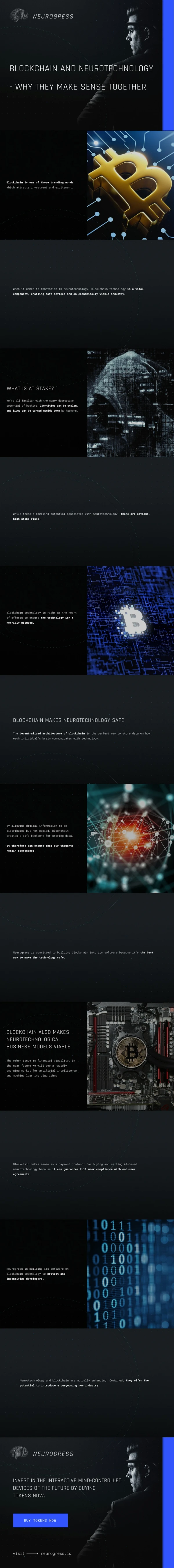 Blockchain and Neurotechnology - Why they make sense together