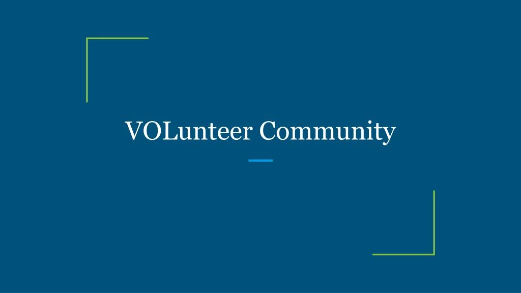 volunteer community
