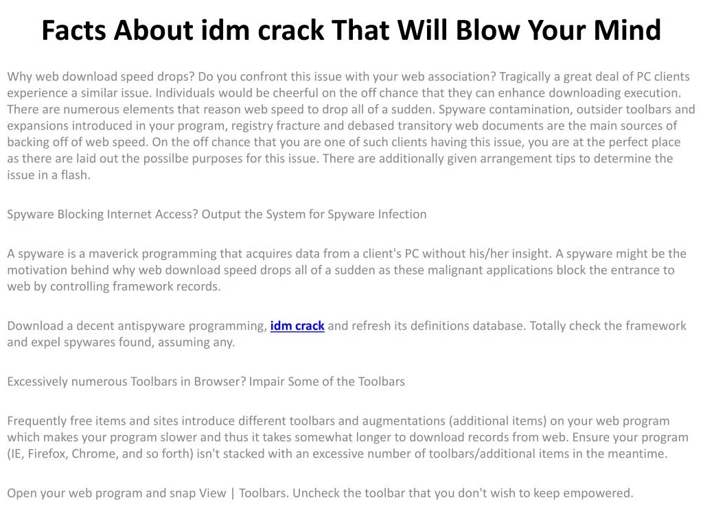 facts about idm crack that will blow your mind