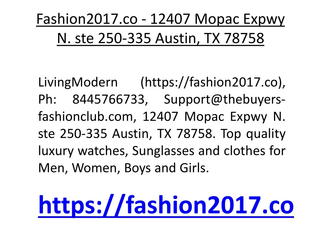 fashion2017 co 12407 mopac expwy