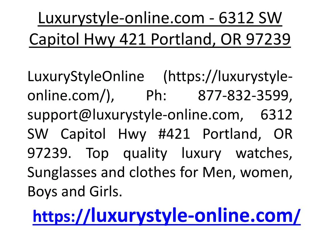 luxurystyle online com 6312 sw capitol hwy 421 portland or 97239