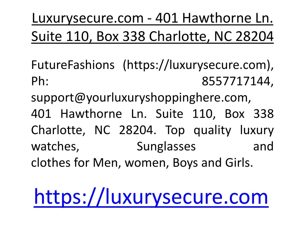 luxurysecure com 401 hawthorne ln suite