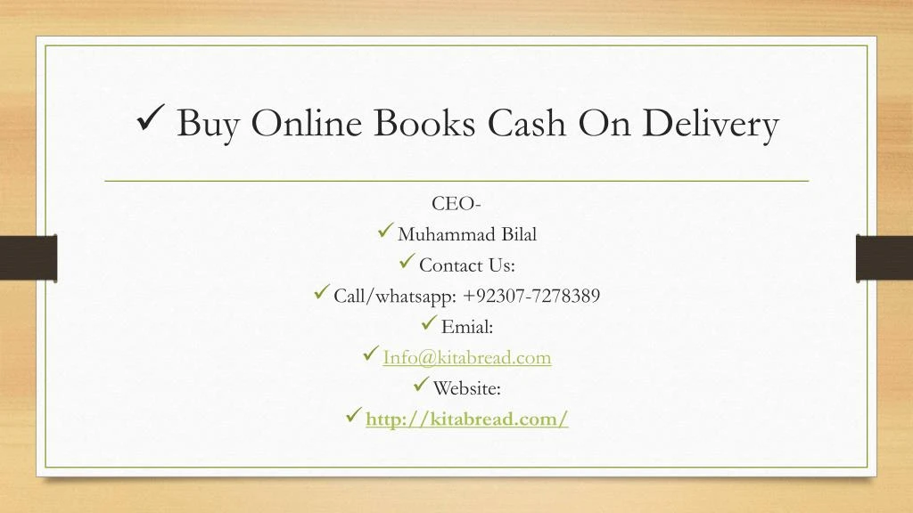 buy online books cash on delivery