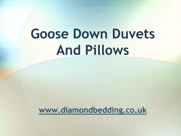 Goose Down Duvets And Pillows