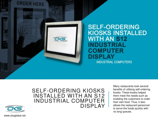 Self-Ordering Kiosks Installed With An S12 Industrial Computer Display