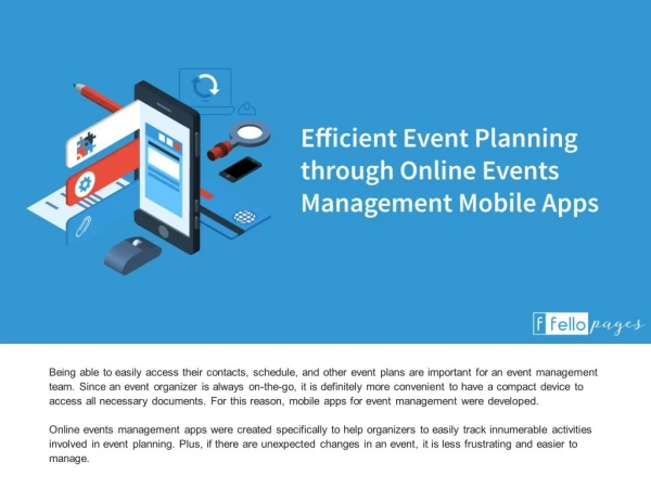 Efficient Event Planning through Online Events Management Mobile Apps
