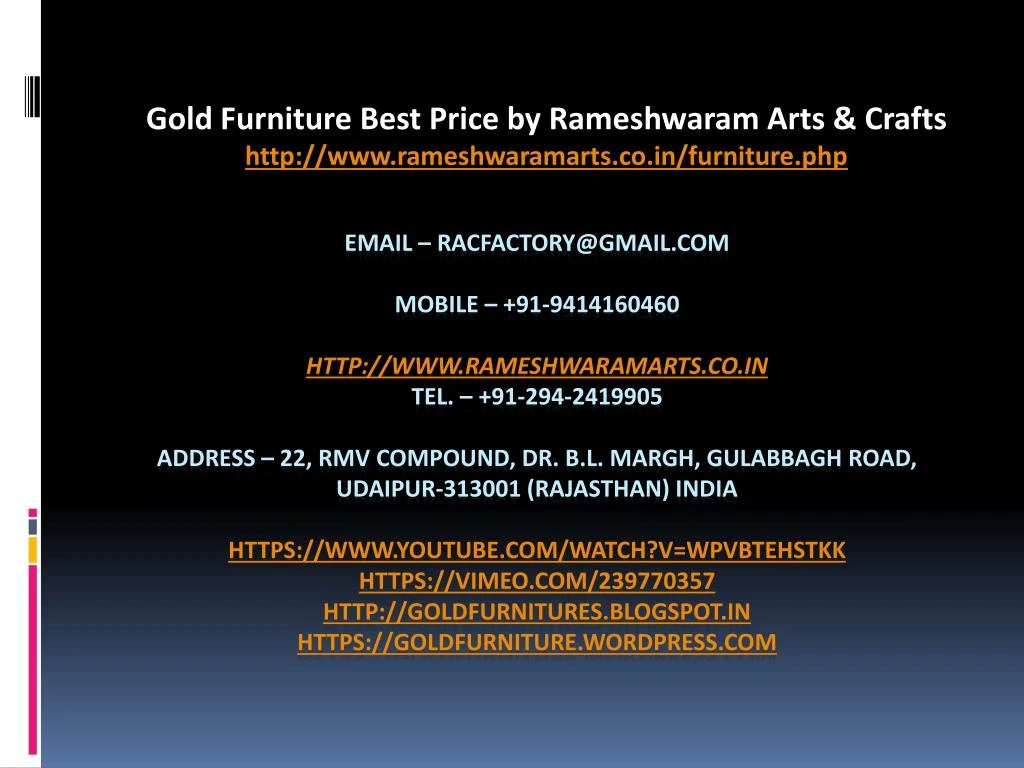 gold furniture best price by rameshwaram arts crafts http www rameshwaramarts co in furniture php