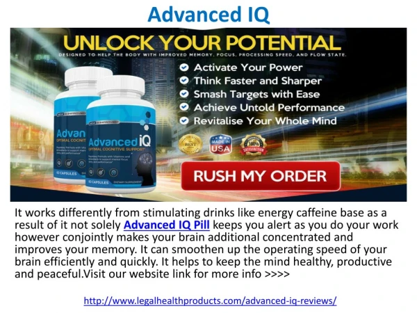 Advanced IQ Pill Where to Buy and Free Trial