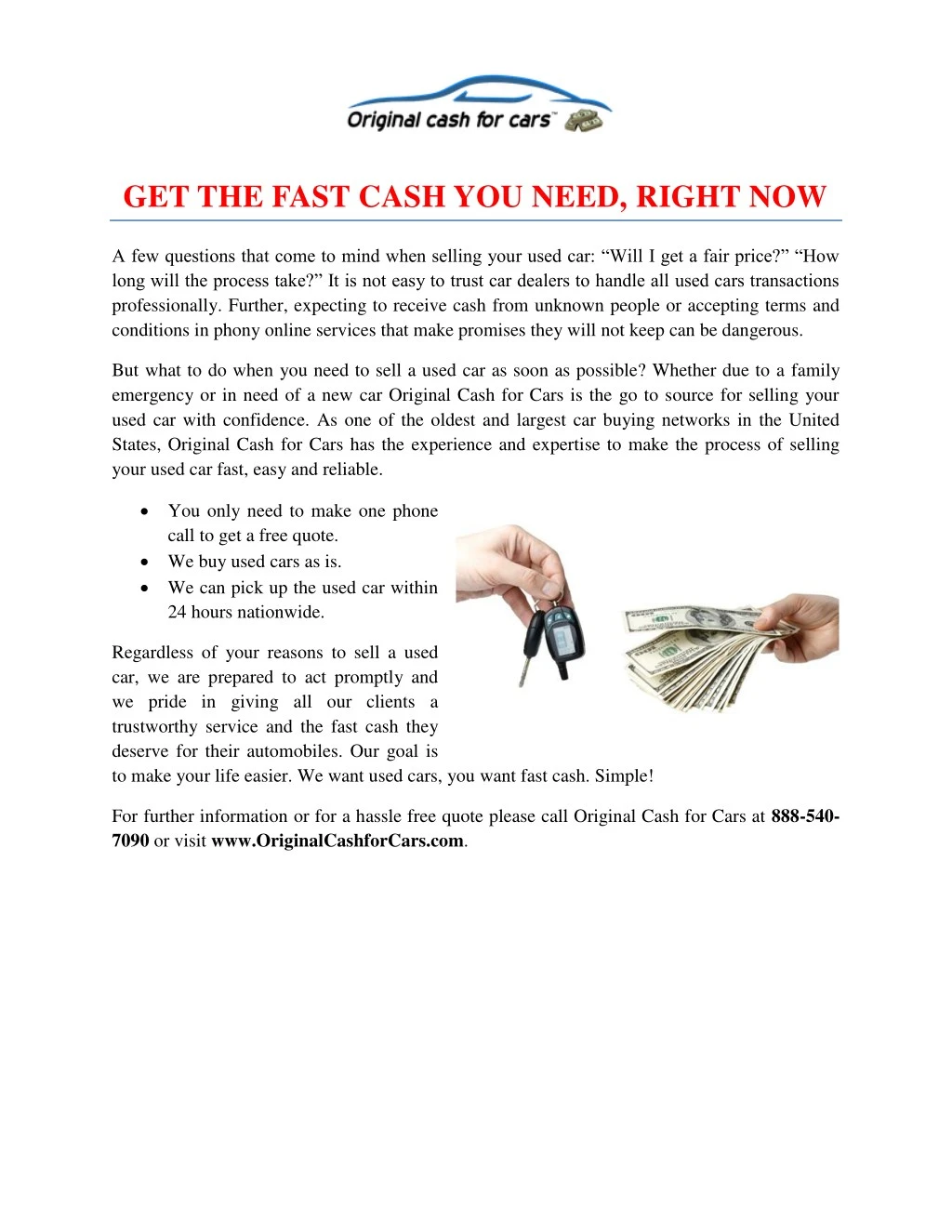 get the fast cash you need right now