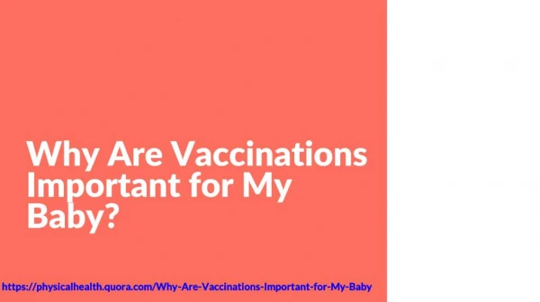 Why are vaccinations important for my baby