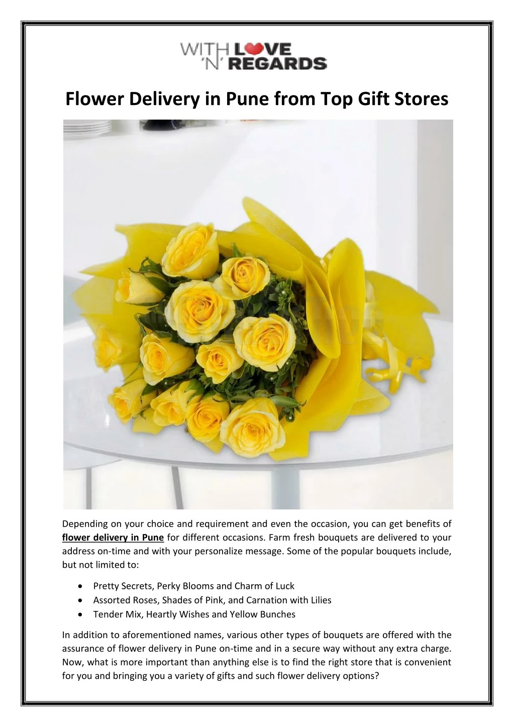 flower delivery in pune from top gift stores
