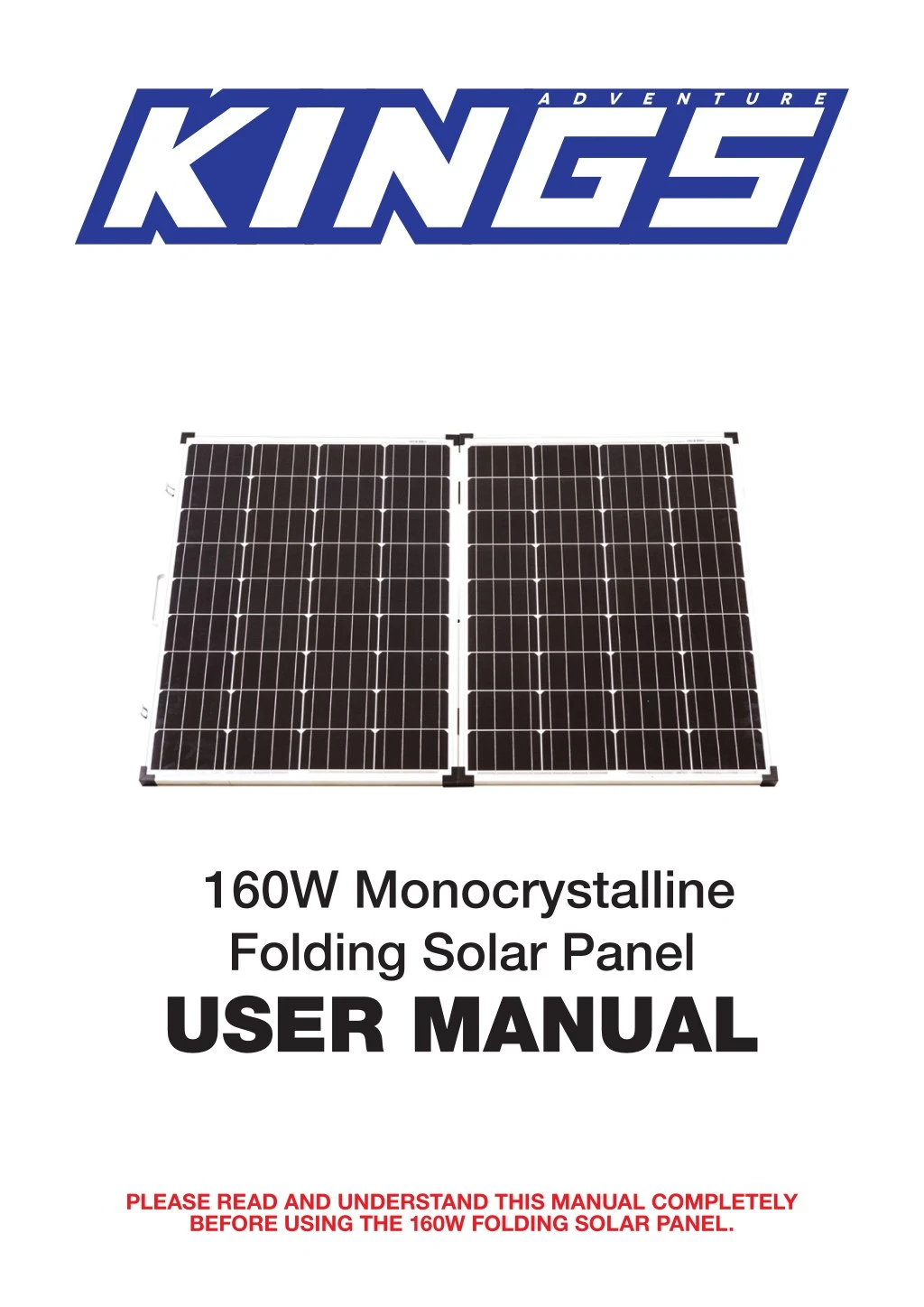 160w monocrystalline folding solar panel user