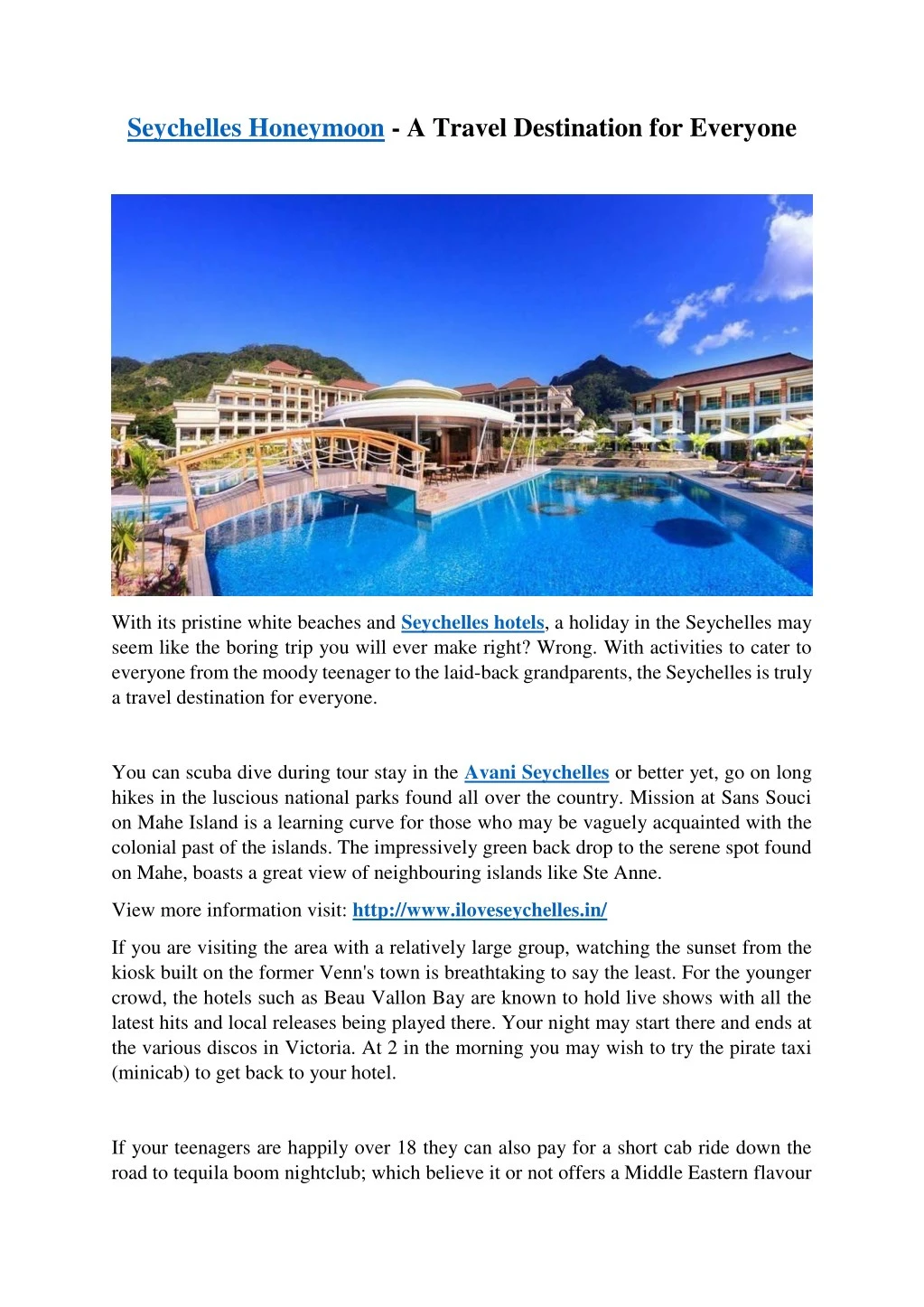 seychelles honeymoon a travel destination