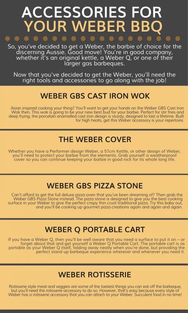 Get Accessories For Your Weber BBQ