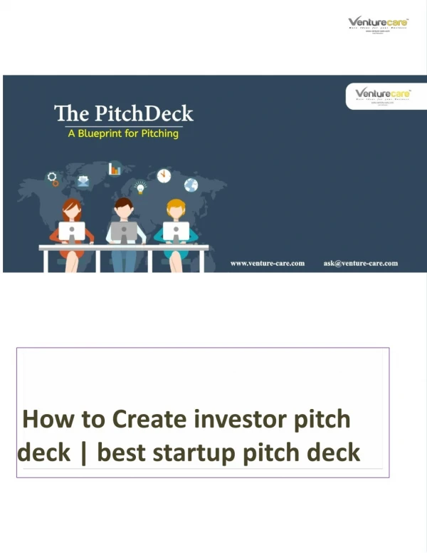 How to create a pitch deck for investors|building a pitch deck.