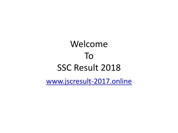 SSC Result 2018
