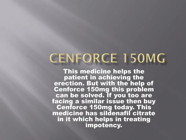 Enrich your love experience with Cenforce 150mg